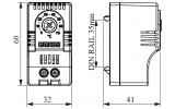 Термостат 1НЗ обогрев / монтаж на панель, EMAS изображение 2 (габаритные размеры)
