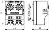 Термостат 1НЗ обігрів + 1НВ охолодження / монтаж на панель, EMAS зображення 2 (габаритні розміри)
