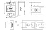 Твердотільне реле 70А АС, напруга навантаження 50-640V AC, EMAS зображення 2 (габаритні розміри)