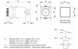 Реле часу (затримка вмикання/вимикання) 0,3-3хв 12В AC/DC, EMAS зображення 2 (габаритні розміри)