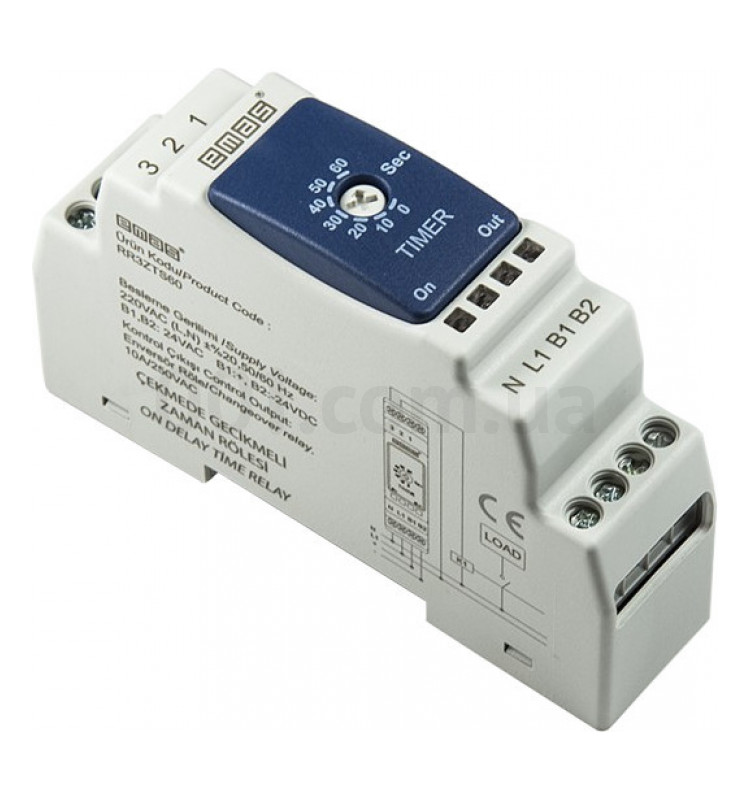 Реле времени 0,1 - 60 сек 24В AC/DC - 220В AC EMAS (RR3ZTS60) купить в ...