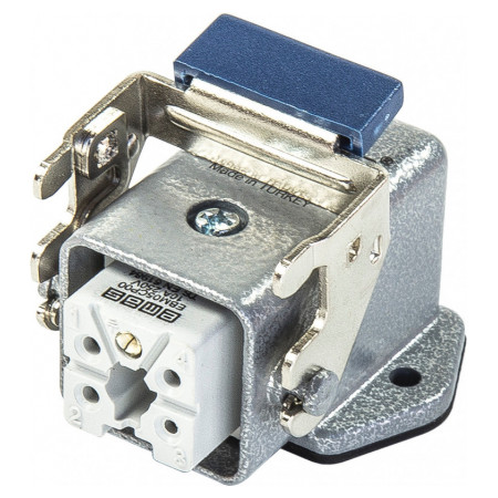 Корпус стационарный с розеткой и металлическим фиксатором, нижний ввод (5 контактов), EMAS (EBM05PE46) фото