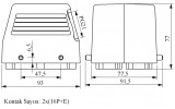 Корпус переносной с вилкой, боковой ввод (32 контакта), EMAS изображение 2 (габаритные размеры)