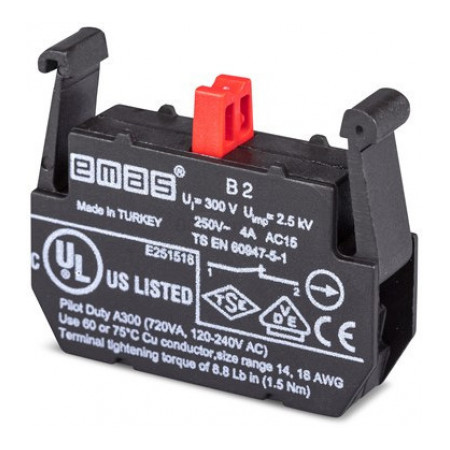 Блок-контакт 1НЗ ("Стоп") для серии B, EMAS (B2) фото