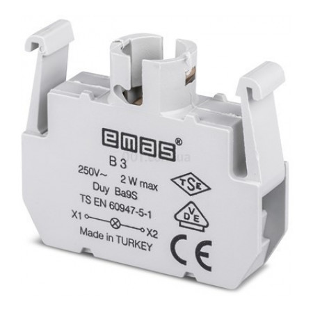 Блок-контакт підсвічування без лампи для серії B, EMAS (B3) фото