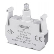 Блок-контакт подсветки 12-30В AC/DC с синим светодиодом для серии B, EMAS мини-фото