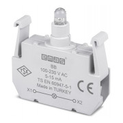 Блок-контакт підсвічування 100-250В AC з білим світлодіодом для серії B, EMAS міні-фото