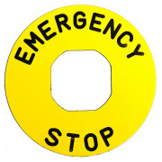 Табличка кнопки аварийной (алюминий) d=60мм, EMAS мини-фото