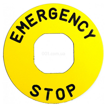 Табличка кнопки аварийной (пластик) d=60мм, EMAS (BET60P) фото