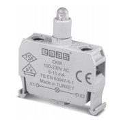 Блок-контакт підсвічування 100-230В AC з синім світлодіодом для постів серії CP/CM, EMAS міні-фото