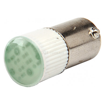 Лампа сменная LED Bа9s 24В зеленая, EMAS (LED24Y) фото