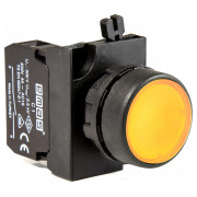 Кнопка натискна кругла (1НВ) пластик IP65 жовта (серія CP), EMAS міні-фото