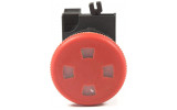 Кнопка "грибок" с окном аварийная d=40мм с фиксацией (возврат отжиманием) 1НЗ пластик IP65 (серия CP), EMAS изображение 2