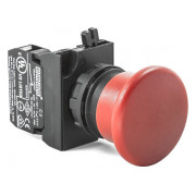 Кнопка "грибок" аварійна d=40мм без фіксації (1НЗ) пластик IP65 червона (серія CP), EMAS міні-фото