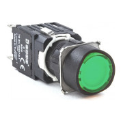 Кнопка натискна кругла (1НВ) зелена (серія D), EMAS міні-фото