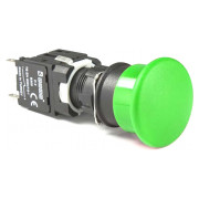 Кнопка "грибок" без фиксации d=30мм (1НЗ) зеленая (серия D), EMAS мини-фото