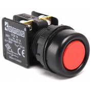 Кнопка натискна з водозахисним кільцем (1НВ+1НЗ) червона (серія KB), EMAS міні-фото