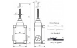 Выключатель концевой с пружиной с длинным пластиковым наконечником L1, EMAS изображение 3 (габаритные размеры)