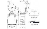 Выключатель концевой с резиновым роликом d=50мм L2, EMAS изображение 3 (габаритные размеры)