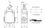 Выключатель концевой с металлическим роликом d=14мм L2, EMAS изображение 2 (габаритные размеры)