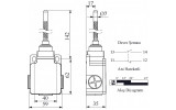 Выключатель концевой с пружиной со средним пластиковым наконечником L2, EMAS изображение 2 (габаритные размеры)