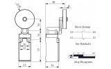 Выключатель концевой с резиновым роликом d=50мм L3, EMAS изображение 2 (габаритные размеры)