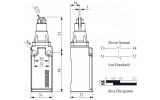 Выключатель концевой с металлическим роликом d=13мм L51, EMAS изображение 2 (габаритные размеры)
