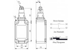 Выключатель концевой с металлическим роликом d=13мм L52, EMAS изображение 2 (габаритные размеры)