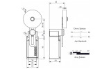 Выключатель концевой с резиновым регулируемым роликом d=50мм (короткий рычаг) L5, EMAS изображение 2 (габаритные размеры)