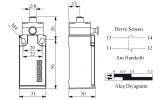 Выключатель концевой с металлическим штоком с фиксацией L5, EMAS изображение 2 (габаритные размеры)