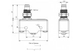 Міні-вимикач з штирем на стрижні MN1, EMAS зображення 2 (габаритні розміри)