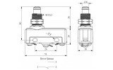 Міні-вимикач з штирем на стрижні MN2, EMAS зображення 2 (габаритні розміри)