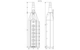 Корпус пульта керування підвісного 7-кнопкового, EMAS зображення 2 (габаритні розміри)