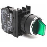 Перемикач на 2 положення з фіксацією (1НВ) зелений пластик IP50 (серія B), EMAS міні-фото