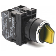 Перемикач на 3 положення без фіксації (2НВ) жовтий пластик IP50 (серія B), EMAS міні-фото