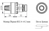 Потенціометр на 1кОм, EMAS зображення 2 (габаритні розміри)