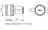 Конектор USB3.0 без проводу, EMAS зображення 2 (габаритні розміри)