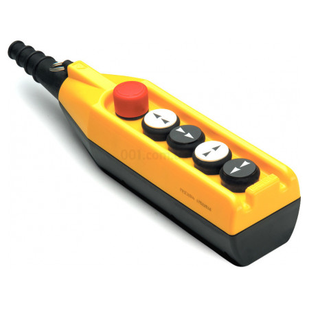 Пульт управления 4-кнопочный (2 скорости) с кнопкой стоп d=30мм, EMAS (PV5E30B44) фото