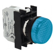 Светосигнальная арматура с блок-контактом подсветки без лампы синяя (серия B), EMAS мини-фото