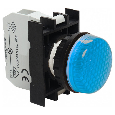 Світлосигнальна арматура із світлодіодом 12-30В AC/DC синя (серія B), EMAS (B070XM) фото