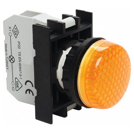 Світлосигнальна арматура із світлодіодом 12-30В AC/DC жовта (серія B), EMAS (B080XS) фото