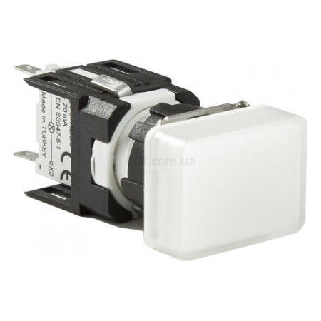 Світлосигнальна арматура LED 24V AC/DC прямокутна біла, EMAS (D050DXB) фото