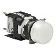 Светосигнальная арматура LED 24V AC/DC круглая белая, EMAS мини-фото