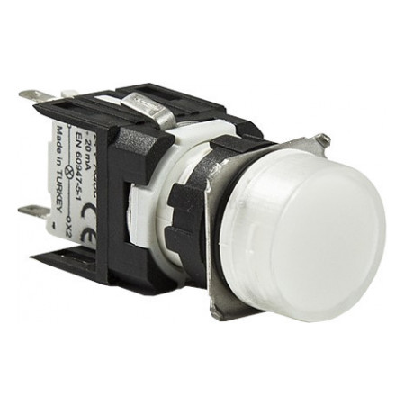 Світлосигнальна арматура LED 24V AC/DC кругла біла, EMAS (D050YXB) фото