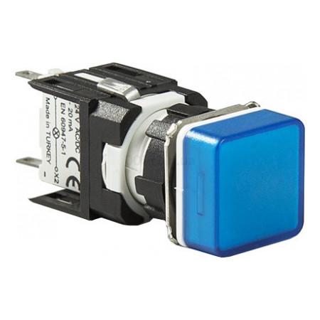 Светосигнальная арматура LED 24V AC/DC квадратная синяя, EMAS (D070KXM) фото