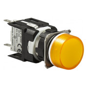 Светосигнальная арматура LED 24V AC/DC круглая желтая, EMAS мини-фото