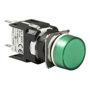 Светосигнальная арматура LED 24V AC/DC круглая зеленая, EMAS мини-фото