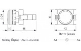 Светосигнальная арматура со светодиодом 12-30В AC/DC белая (серия B), EMAS изображение 2 (габаритные размеры)