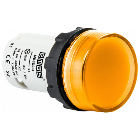 Світлосигнальна арматура моноблочна світлодіодна 24В жовта (плоске скло), EMAS (MBSD024S) фото