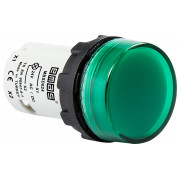 Светосигнальная арматура моноблочная светодиодная 24В зеленая (плоское стекло), EMAS мини-фото